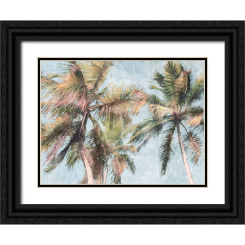 Fun Palms Black Ornate Wood Framed Art Print with Double Matting by Blue, Nina