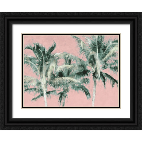 Fun Palms II Black Ornate Wood Framed Art Print with Double Matting by Blue, Nina