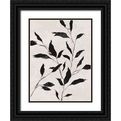 Noir Botanical Black Ornate Wood Framed Art Print with Double Matting by Blue, Nina
