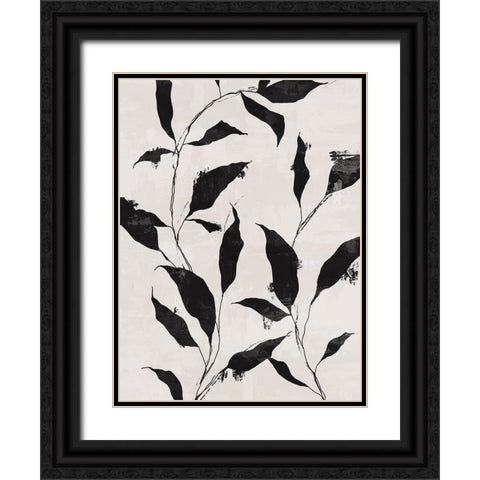Noir Botanical II Black Ornate Wood Framed Art Print with Double Matting by Blue, Nina