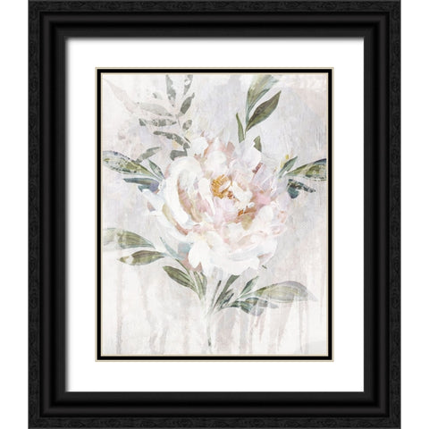 Abstract Peony Black Ornate Wood Framed Art Print with Double Matting by Blue, Nina