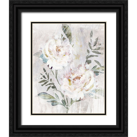 Abstract Peony III Black Ornate Wood Framed Art Print with Double Matting by Blue, Nina