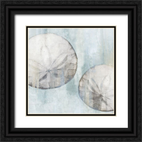 Sand Dollars Black Ornate Wood Framed Art Print with Double Matting by Blue, Nina