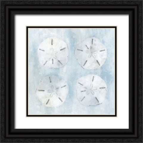 Sand Dollars II Black Ornate Wood Framed Art Print with Double Matting by Blue, Nina