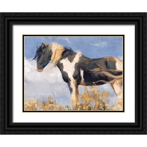 Windswept Black Ornate Wood Framed Art Print with Double Matting by Blue, Nina