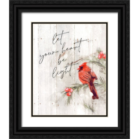 Heart Be Light Black Ornate Wood Framed Art Print with Double Matting by Blue, Nina