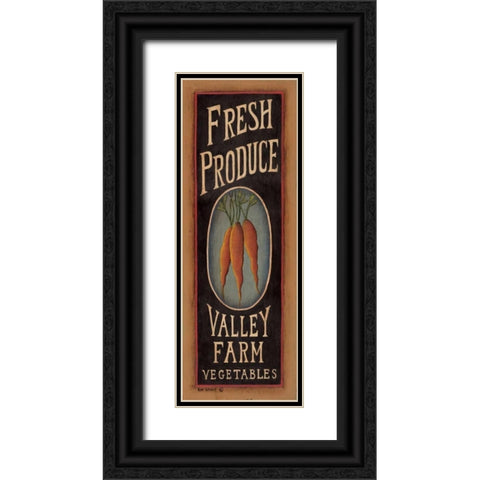 Carrots Black Ornate Wood Framed Art Print with Double Matting by Lewis, Kim