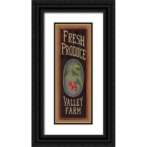 Cherries Black Ornate Wood Framed Art Print with Double Matting by Lewis, Kim