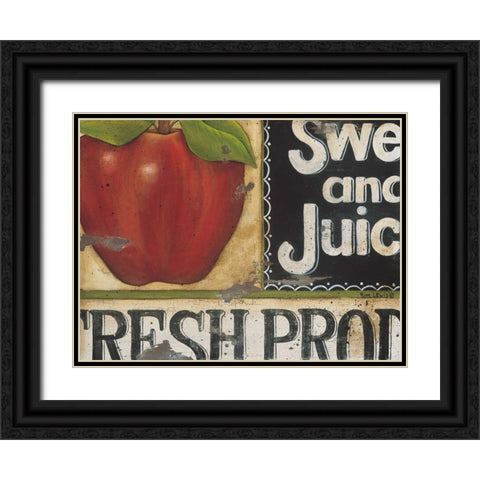 Sweet and Juicy Black Ornate Wood Framed Art Print with Double Matting by Lewis, Kim