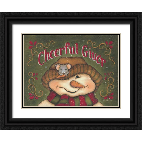 Cheerful Givers Black Ornate Wood Framed Art Print with Double Matting by Lewis, Kim
