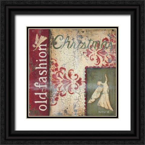 Old Fashioned Christmas Black Ornate Wood Framed Art Print with Double Matting by Lewis, Kim