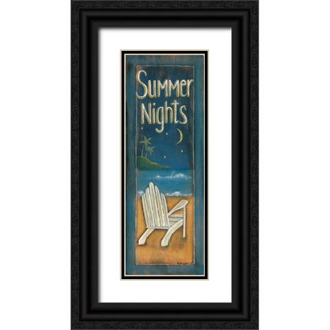 Summer Nights Black Ornate Wood Framed Art Print with Double Matting by Lewis, Kim
