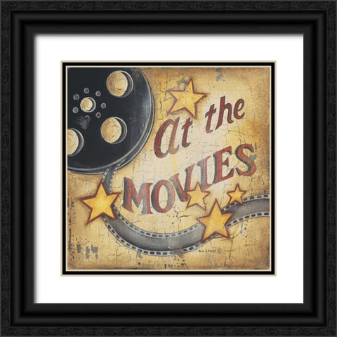 At the Movies Black Ornate Wood Framed Art Print with Double Matting by Lewis, Kim