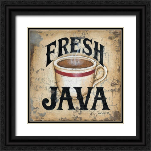 Fresh Java Black Ornate Wood Framed Art Print with Double Matting by Lewis, Kim