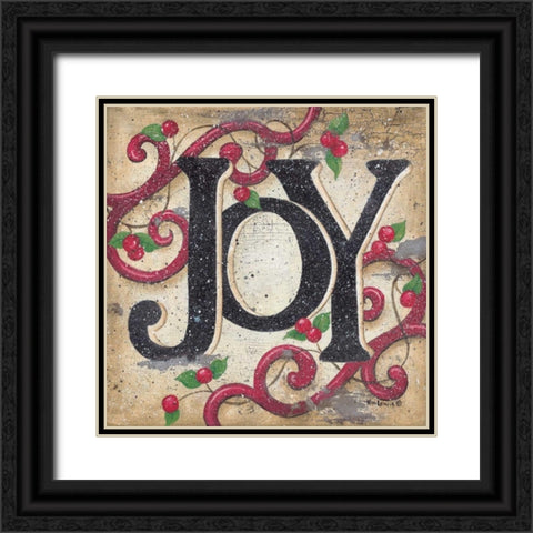 Joy Black Ornate Wood Framed Art Print with Double Matting by Lewis, Kim