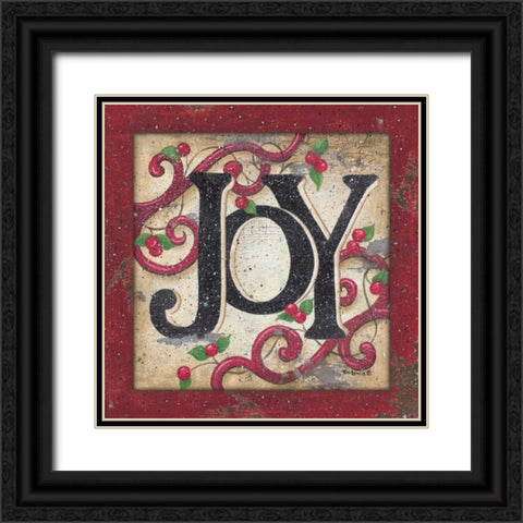 Joy Black Ornate Wood Framed Art Print with Double Matting by Lewis, Kim