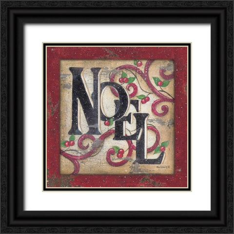 Noel Black Ornate Wood Framed Art Print with Double Matting by Lewis, Kim