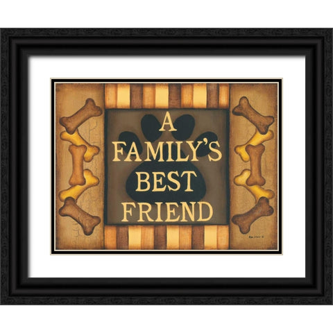 Best Friend Black Ornate Wood Framed Art Print with Double Matting by Lewis, Kim