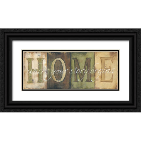 Home Black Ornate Wood Framed Art Print with Double Matting by Lewis, Kim