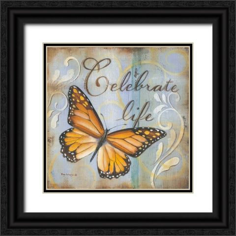 Celebrate Black Ornate Wood Framed Art Print with Double Matting by Lewis, Kim