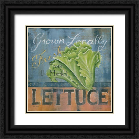 Lettuce Black Ornate Wood Framed Art Print with Double Matting by Lewis, Kim