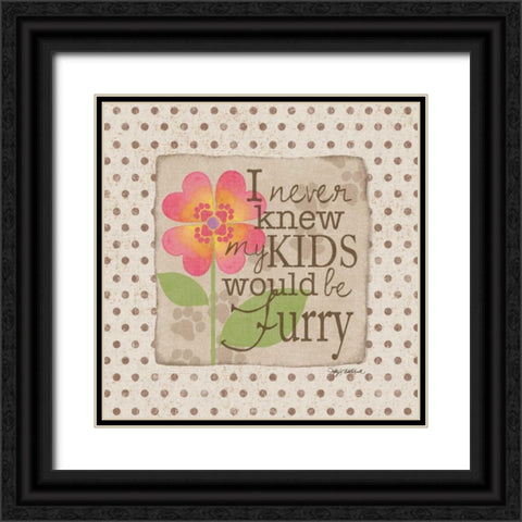 Furry Kids Black Ornate Wood Framed Art Print with Double Matting by Wolk, Lisa