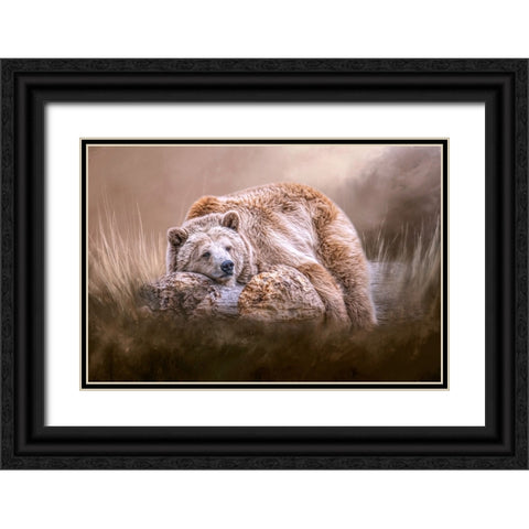 Just Not Feeling It Today Black Ornate Wood Framed Art Print with Double Matting by Parker, Kelley