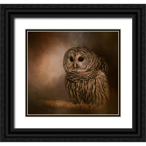 Wisdom Listener Black Ornate Wood Framed Art Print with Double Matting by Parker, Kelley