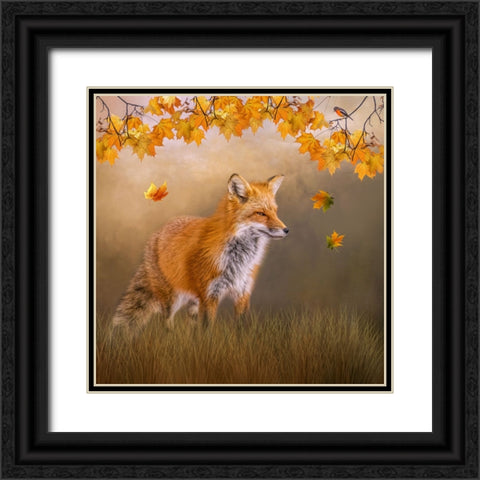 Autumns Arrival Black Ornate Wood Framed Art Print with Double Matting by Parker, Kelley