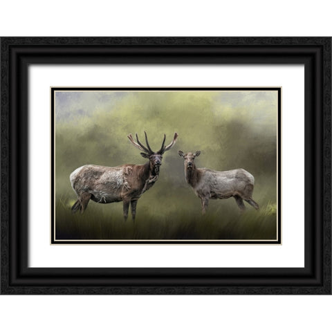 The Elks Black Ornate Wood Framed Art Print with Double Matting by Parker, Kelley