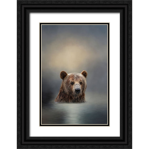 Taking a Dip Black Ornate Wood Framed Art Print with Double Matting by Parker, Kelley