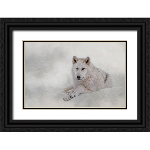 Winter Coat Black Ornate Wood Framed Art Print with Double Matting by Parker, Kelley