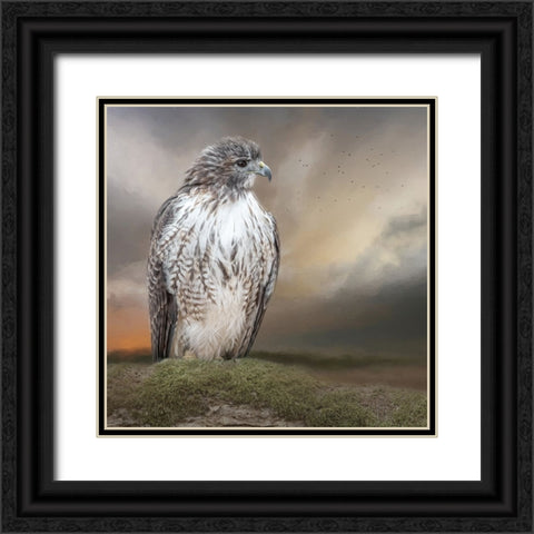 Always on Alert Black Ornate Wood Framed Art Print with Double Matting by Parker, Kelley