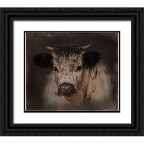 Cow Boy Black Ornate Wood Framed Art Print with Double Matting by Parker, Kelley