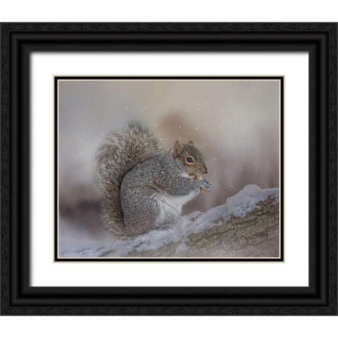 Winters Bounty Black Ornate Wood Framed Art Print with Double Matting by Parker, Kelley