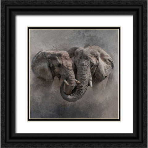 Big Hug Black Ornate Wood Framed Art Print with Double Matting by Parker, Kelley