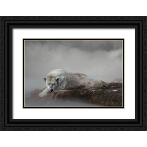 Contended Black Ornate Wood Framed Art Print with Double Matting by Parker, Kelley