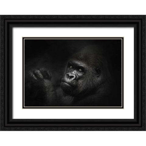 The King Watches Black Ornate Wood Framed Art Print with Double Matting by Parker, Kelley
