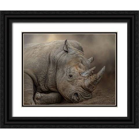 Resting Giant Black Ornate Wood Framed Art Print with Double Matting by Parker, Kelley