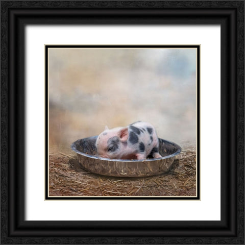 This Little Piggy Black Ornate Wood Framed Art Print with Double Matting by Parker, Kelley