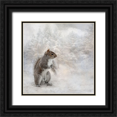 Braving the Cold Black Ornate Wood Framed Art Print with Double Matting by Parker, Kelley