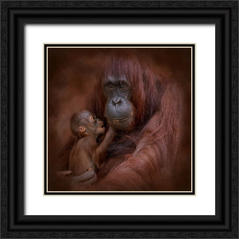 A Mothers Love Black Ornate Wood Framed Art Print with Double Matting by Parker, Kelley
