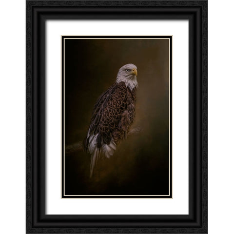 Silent Warrior Black Ornate Wood Framed Art Print with Double Matting by Parker, Kelley