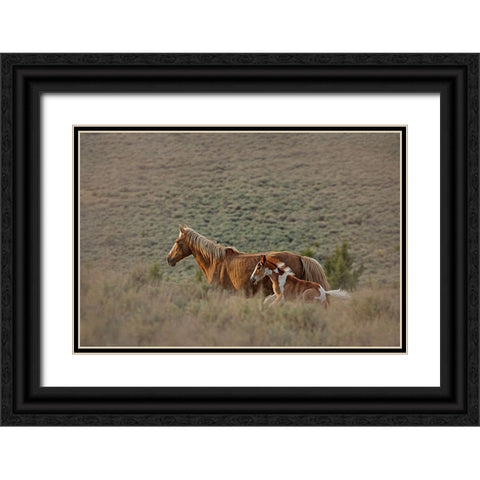 Aztec Band Black Ornate Wood Framed Art Print with Double Matting by McFerrin, Larry