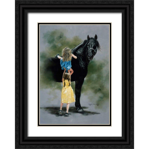 The Booster Club Black Ornate Wood Framed Art Print with Double Matting by Harrison, Lesley