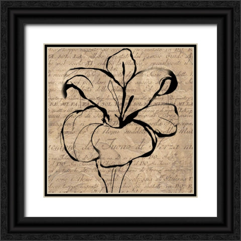 Tulip Thoughts Black Ornate Wood Framed Art Print with Double Matting by Wolk, Lisa
