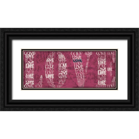 Love Black Ornate Wood Framed Art Print with Double Matting by Wolk, Lisa