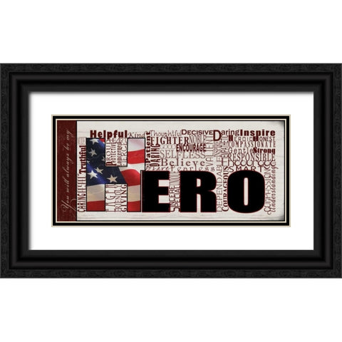 You Are My Hero Black Ornate Wood Framed Art Print with Double Matting by Wolk, Lisa