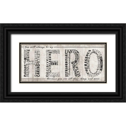 Hero Black Ornate Wood Framed Art Print with Double Matting by Wolk, Lisa