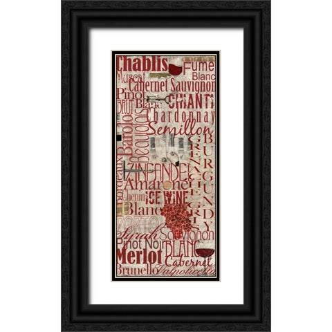 Red Wine Black Ornate Wood Framed Art Print with Double Matting by Wolk, Lisa